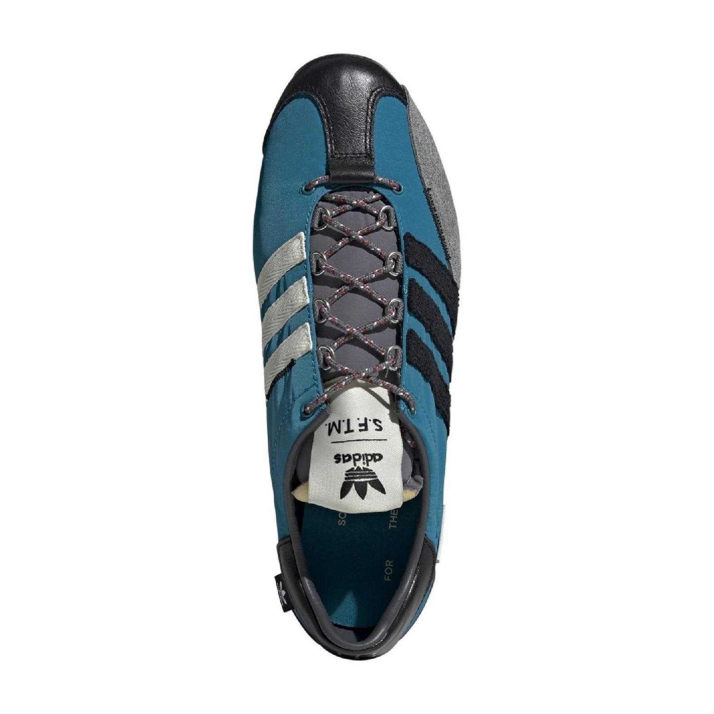 Teal - Side - Adidas Mens Song For The Mute Leather Trainers