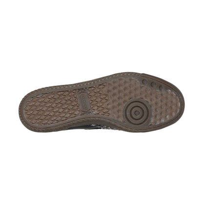 Black - Pack Shot - Skechers Womens-Ladies Leopard Print Leather Low Cut Trainers