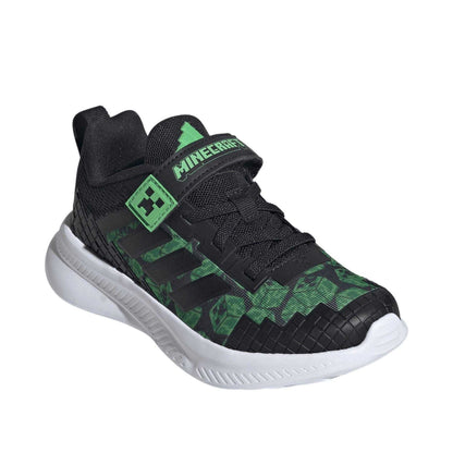 Black-White - Front - Minecraft Childrens-Kids Minecraft Trainers