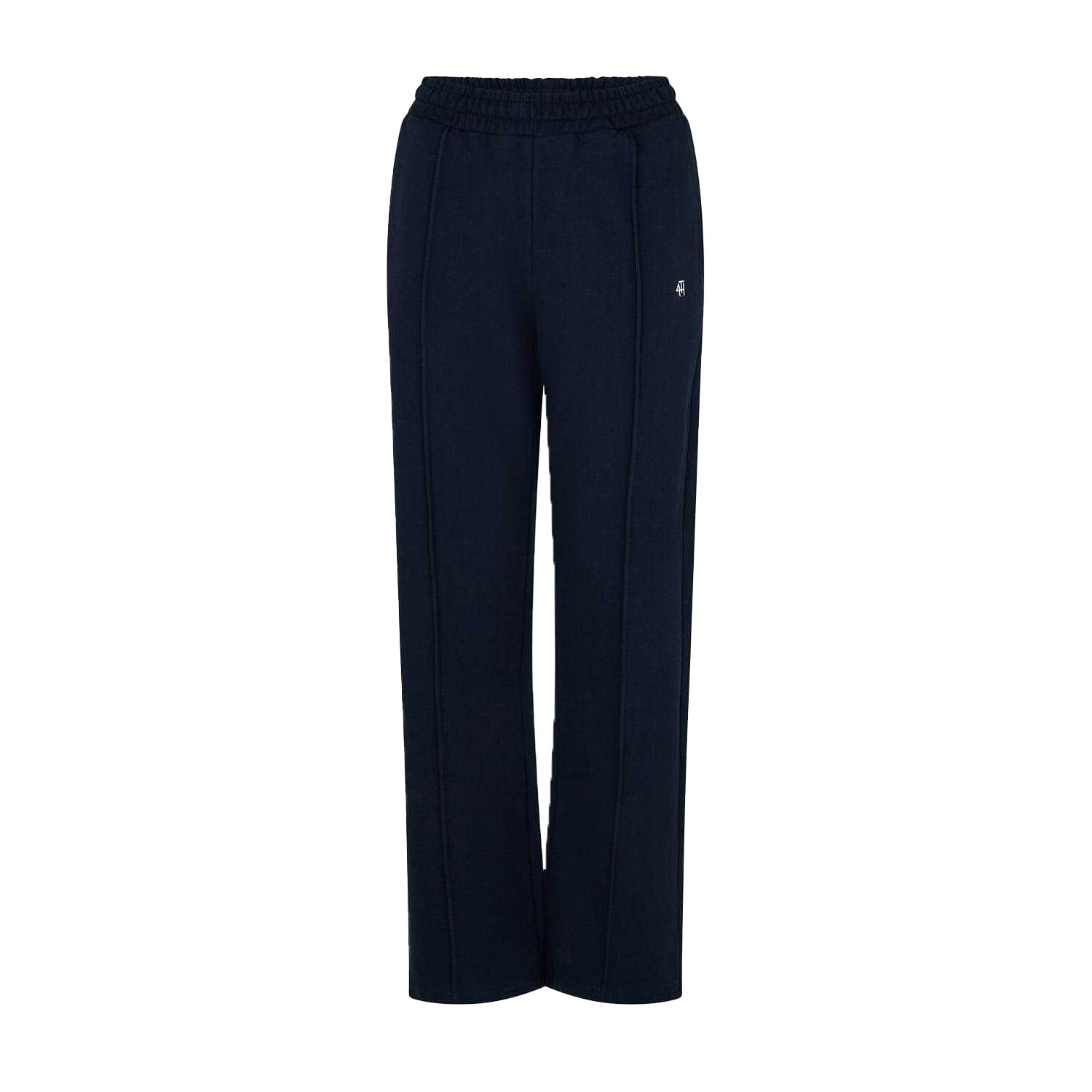 Navy - Front - 4th & Reckless Womens-Ladies Wide Leg Trousers