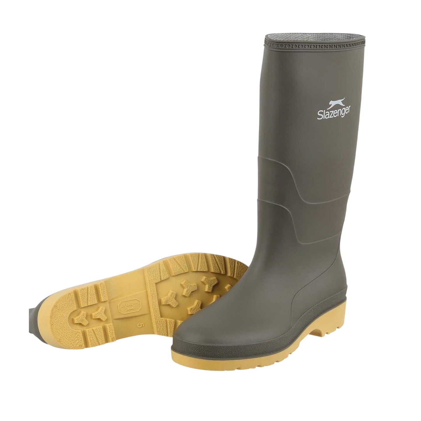 Green - Lifestyle - Slazenger Womens-Ladies Logo Waterproof Wellington Boots