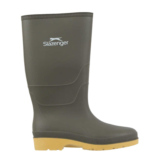 Green - Front - Slazenger Womens-Ladies Logo Waterproof Wellington Boots