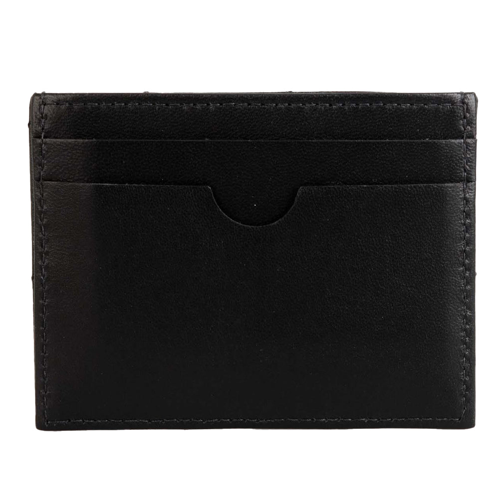 Black-Pink - Back - Off White Jitney Simple Logo Leather Card Holder