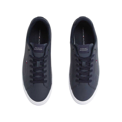 Navy-White - Lifestyle - Tommy Hilfiger Mens Nappa Leather Trainers