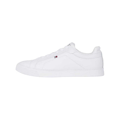 White - Back - Tommy Hilfiger Mens Nappa Leather Trainers