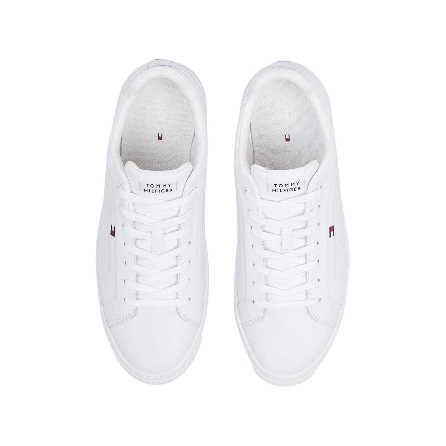 White - Lifestyle - Tommy Hilfiger Mens Nappa Leather Trainers