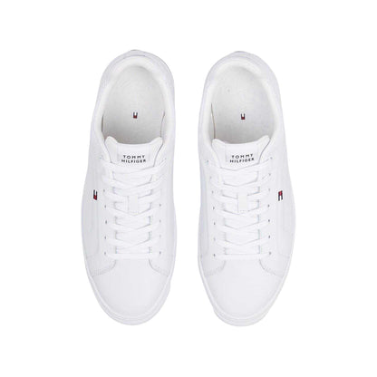 White - Lifestyle - Tommy Hilfiger Mens Nappa Leather Trainers