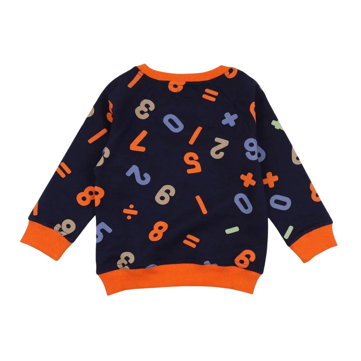 Multicoloured - Back - Lilly & Sid Childrens-Kids Numbers Sweatshirt