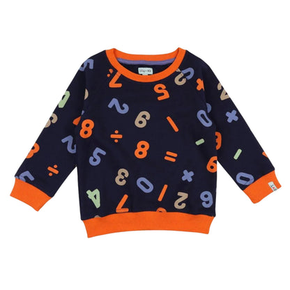 Multicoloured - Front - Lilly & Sid Childrens-Kids Numbers Sweatshirt