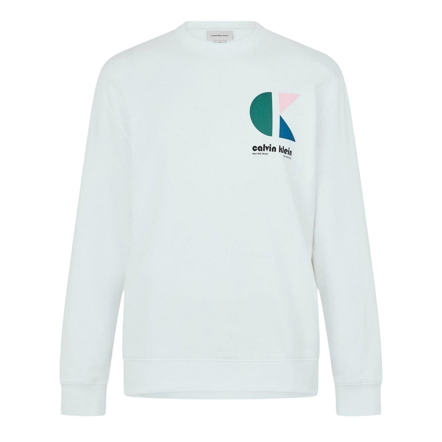 Bright White - Front - Calvin Klein Mens Bauhaus Sweatshirt