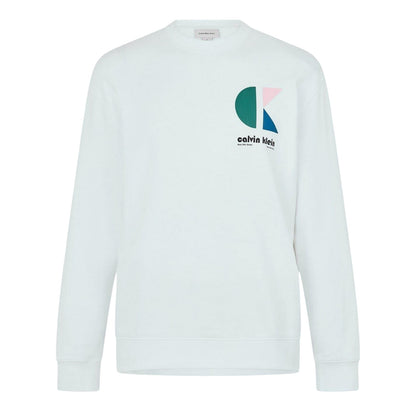 Bright White - Front - Calvin Klein Mens Bauhaus Sweatshirt