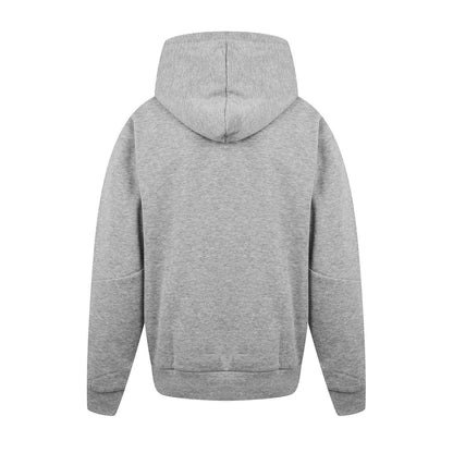 Grey - Back - Newcastle United FC Unisex Adult Crest Hoodie