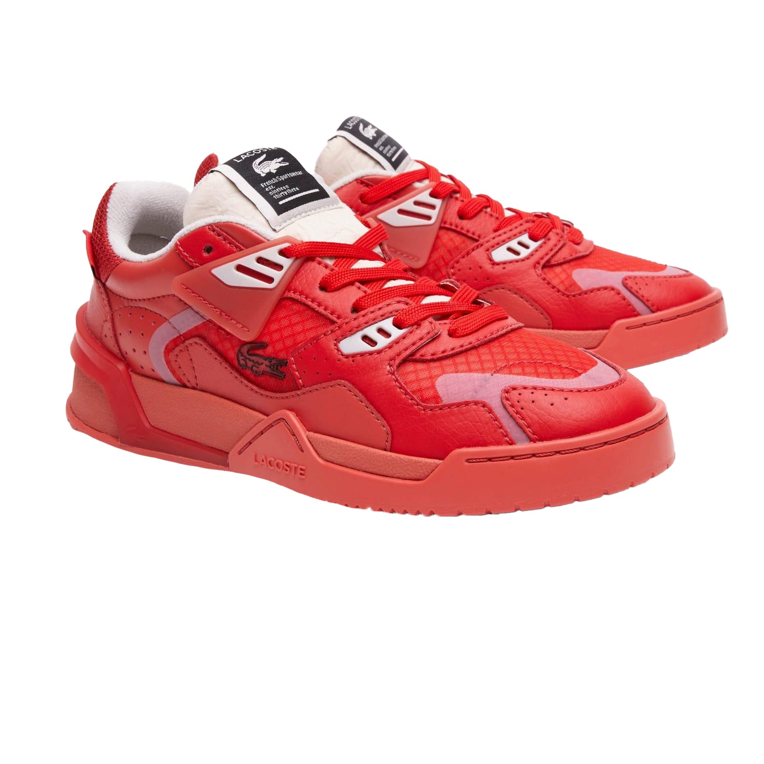 Red - Front - Lacoste Womens-Ladies LT 125 Trainers