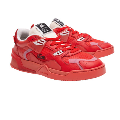 Red - Front - Lacoste Womens-Ladies LT 125 Trainers