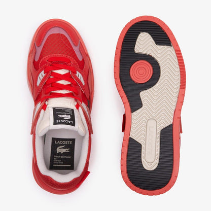 Red - Side - Lacoste Womens-Ladies LT 125 Trainers