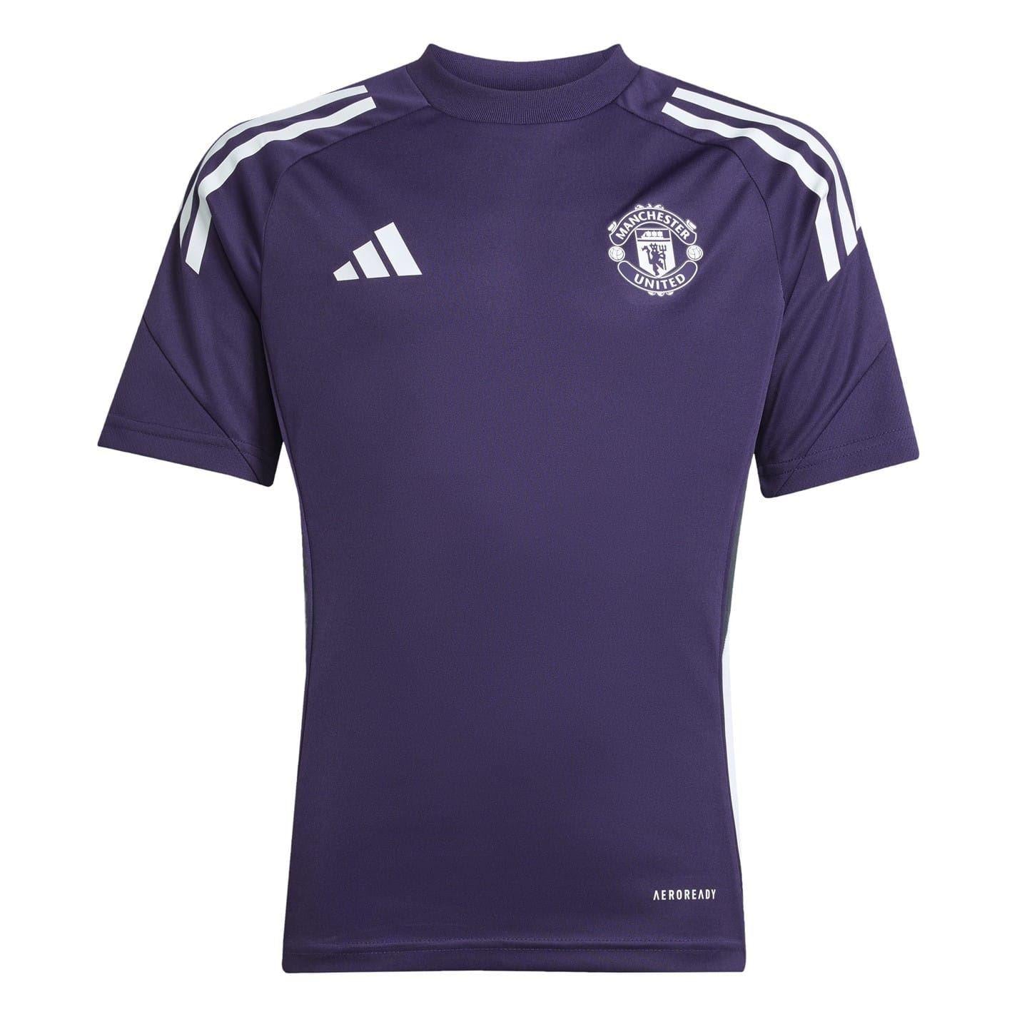 Red - Front - Adidas Childrens-Kids Tiro 25 Competition Manchester United FC Training Jersey