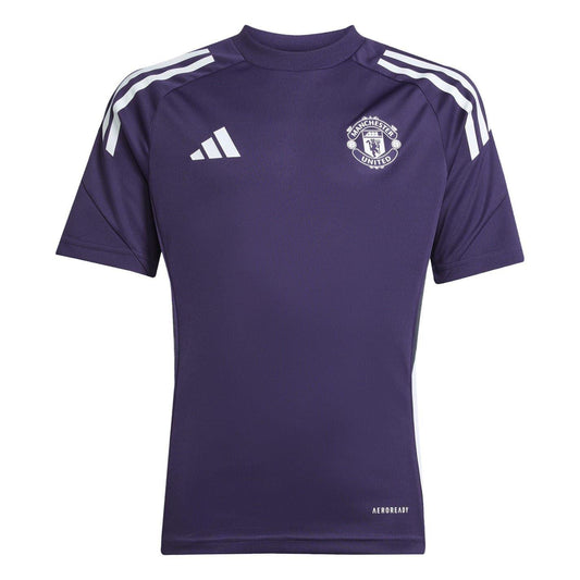 Red - Front - Adidas Childrens-Kids Tiro 25 Competition Manchester United FC Training Jersey
