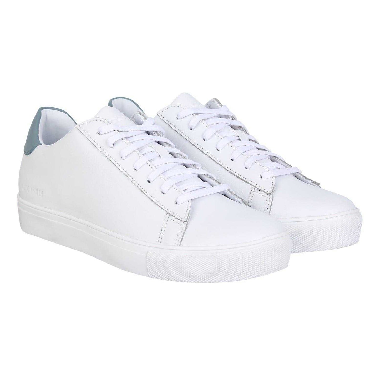 White - Front - Jack Wills Mens Leather Low Cut Trainers