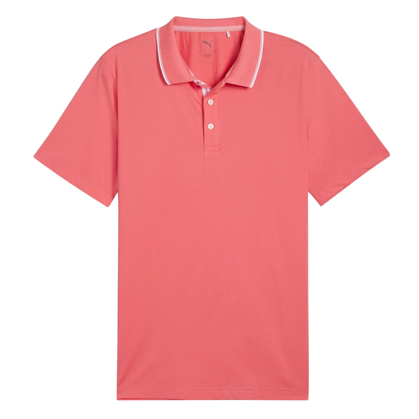 Peach - Front - Puma Mens Contrast Detail Polo Shirt