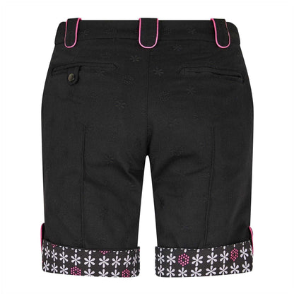Black - Back - Puma Womens-Ladies Jacquard Tailored Golf Shorts