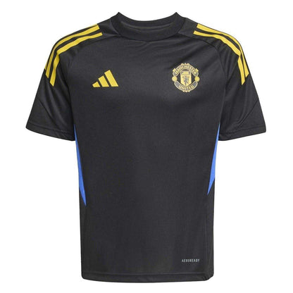 Black - Front - Adidas Childrens-Kids Tiro 25 Competition Manchester United FC Training Jersey