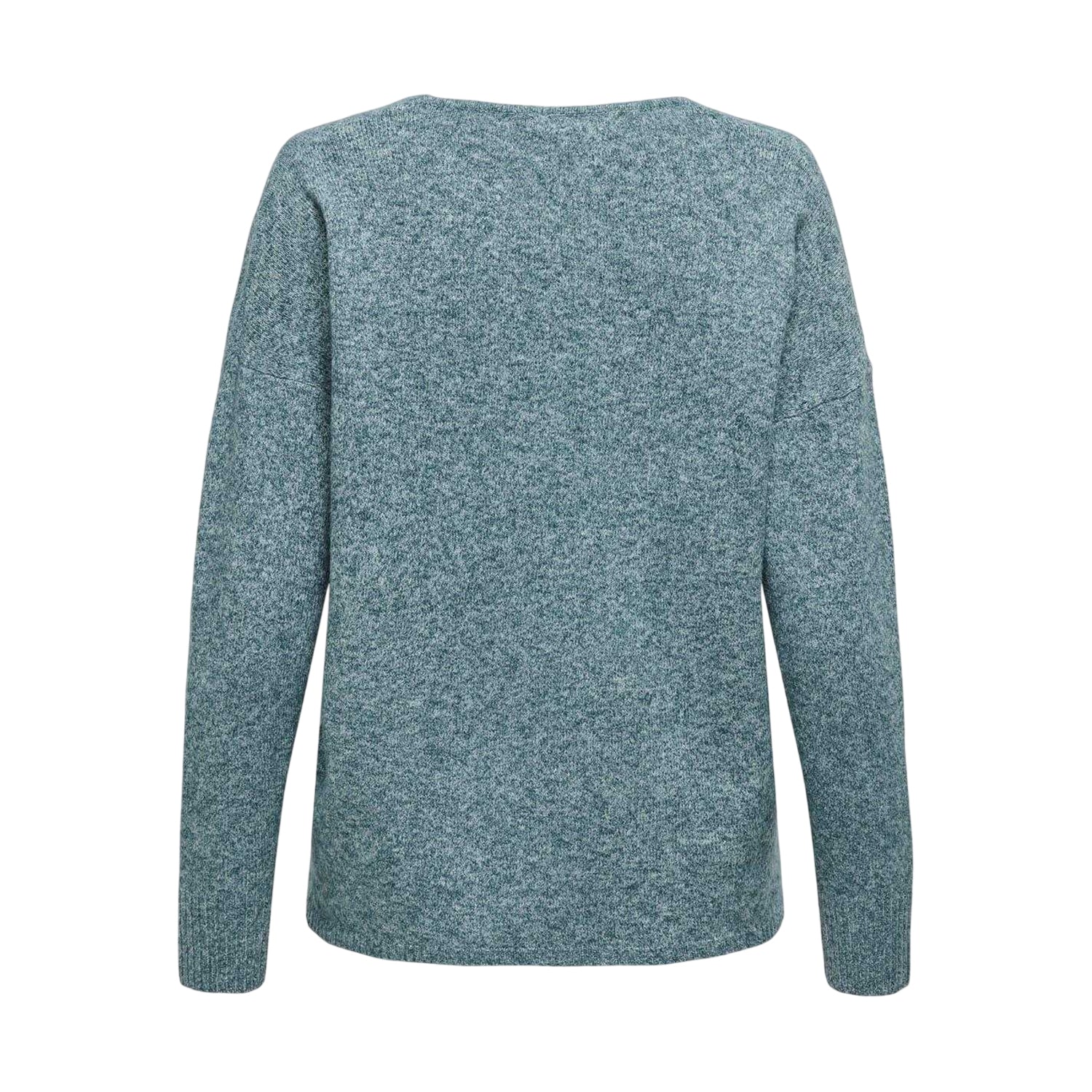 Sea Moss Marl - Back - Only Womens-Ladies Rica V Neck Jumper