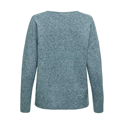 Sea Moss Marl - Back - Only Womens-Ladies Rica V Neck Jumper