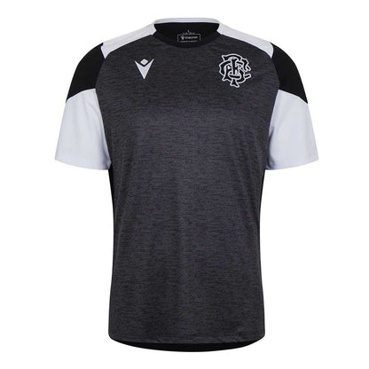 Black-White - Front - Macron Mens Barbarians 24-25 Training T-Shirt