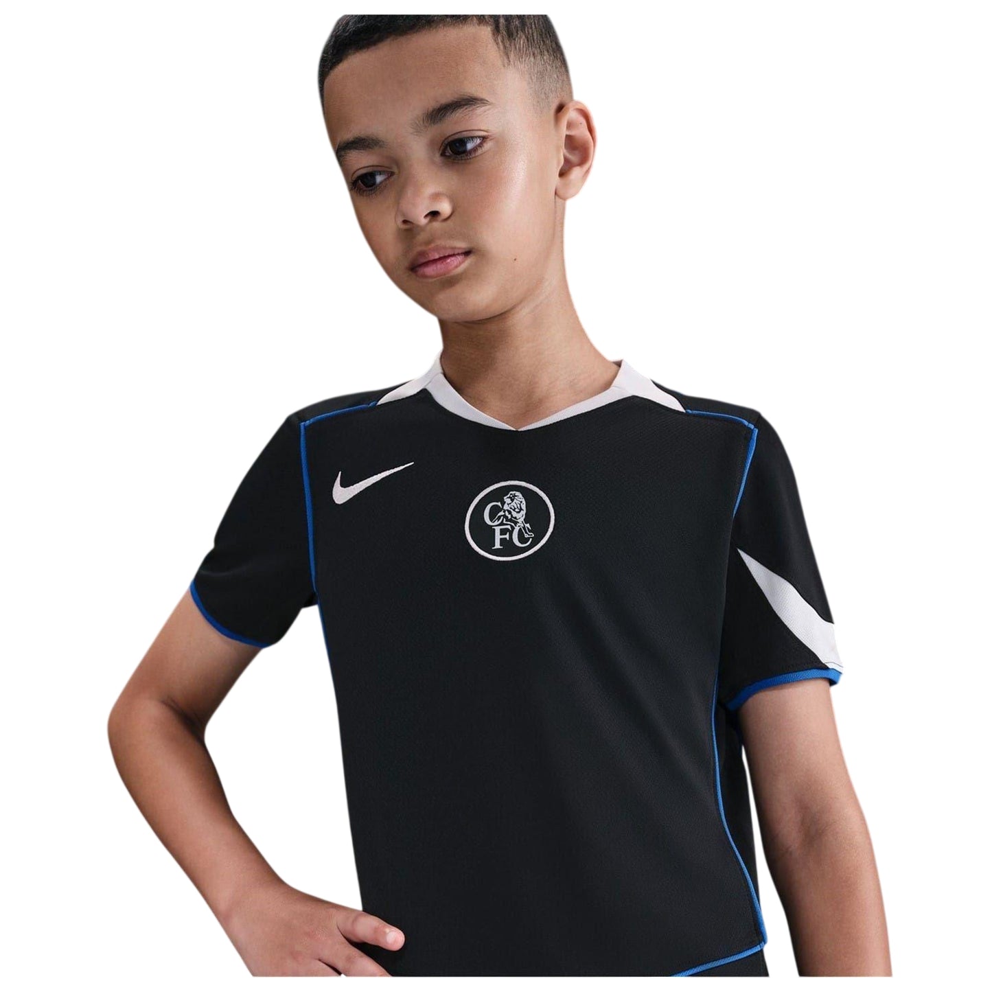 Black-Silver - Side - Nike 2025-2026 Chelsea FC Dri-FIT Third Jersey