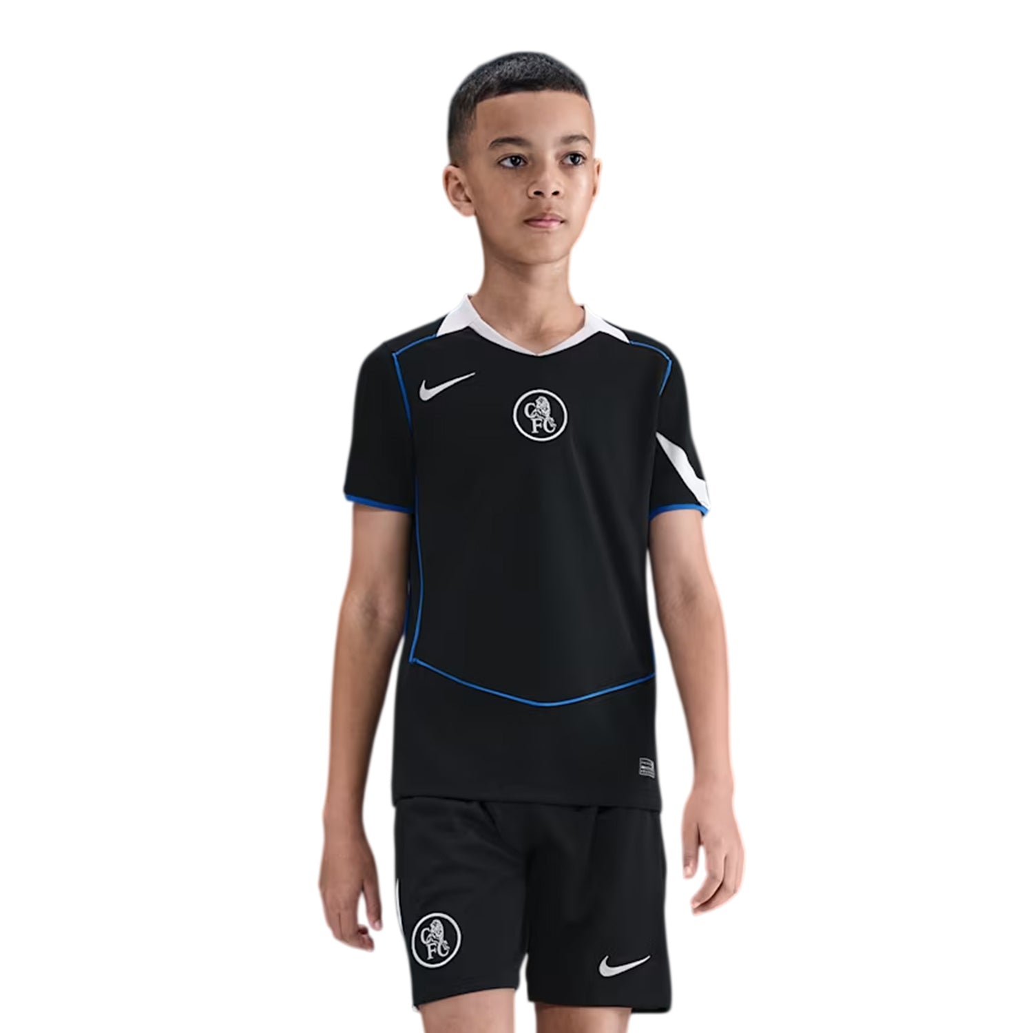 Black-Silver - Front - Nike 2025-2026 Chelsea FC Dri-FIT Third Jersey