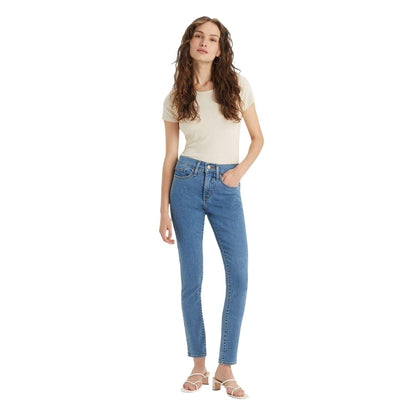 Blue - Side - Levis Womens-Ladies 311 Shaping Mid Rise Skinny Jeans