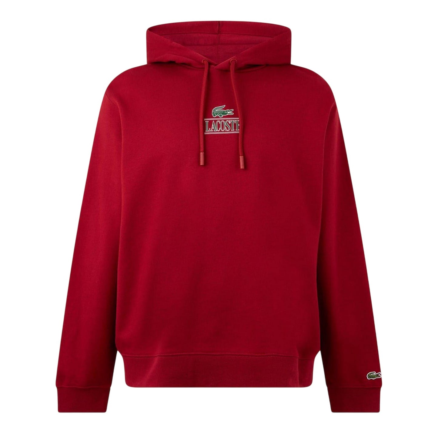 Orange - Front - Lacoste Mens Logo Hoodie