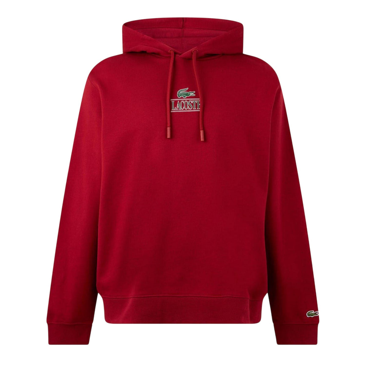 Orange - Front - Lacoste Mens Logo Hoodie