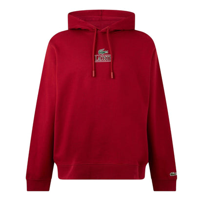 Orange - Front - Lacoste Mens Logo Hoodie