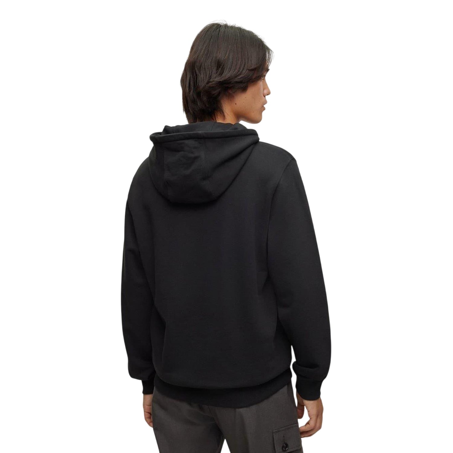 Black - Back - Hugo Mens Zebra Hoodie