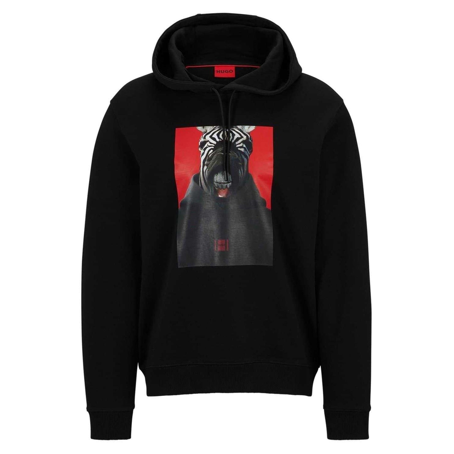 Black - Front - Hugo Mens Zebra Hoodie