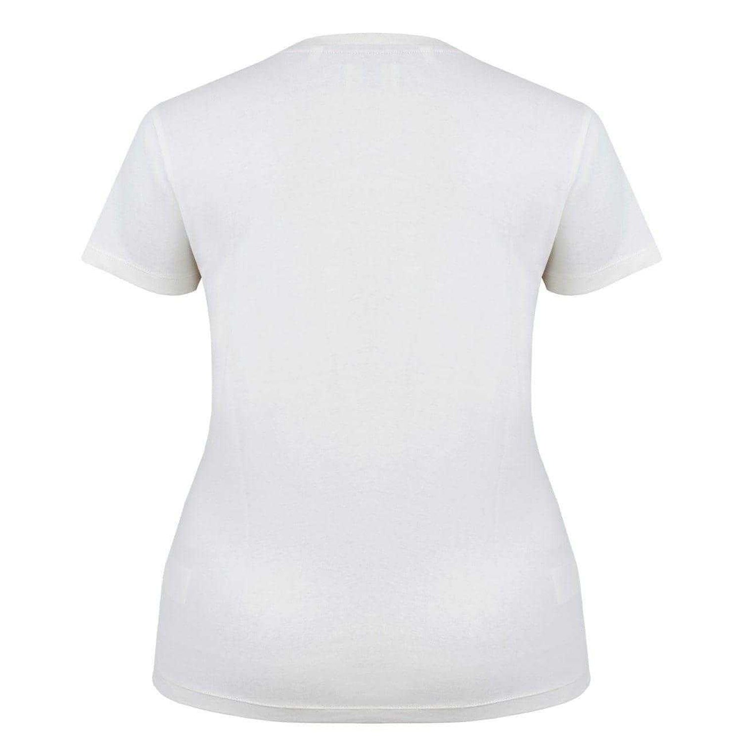 Cream - Back - Lee Cooper Womens-Ladies Classic T-Shirt