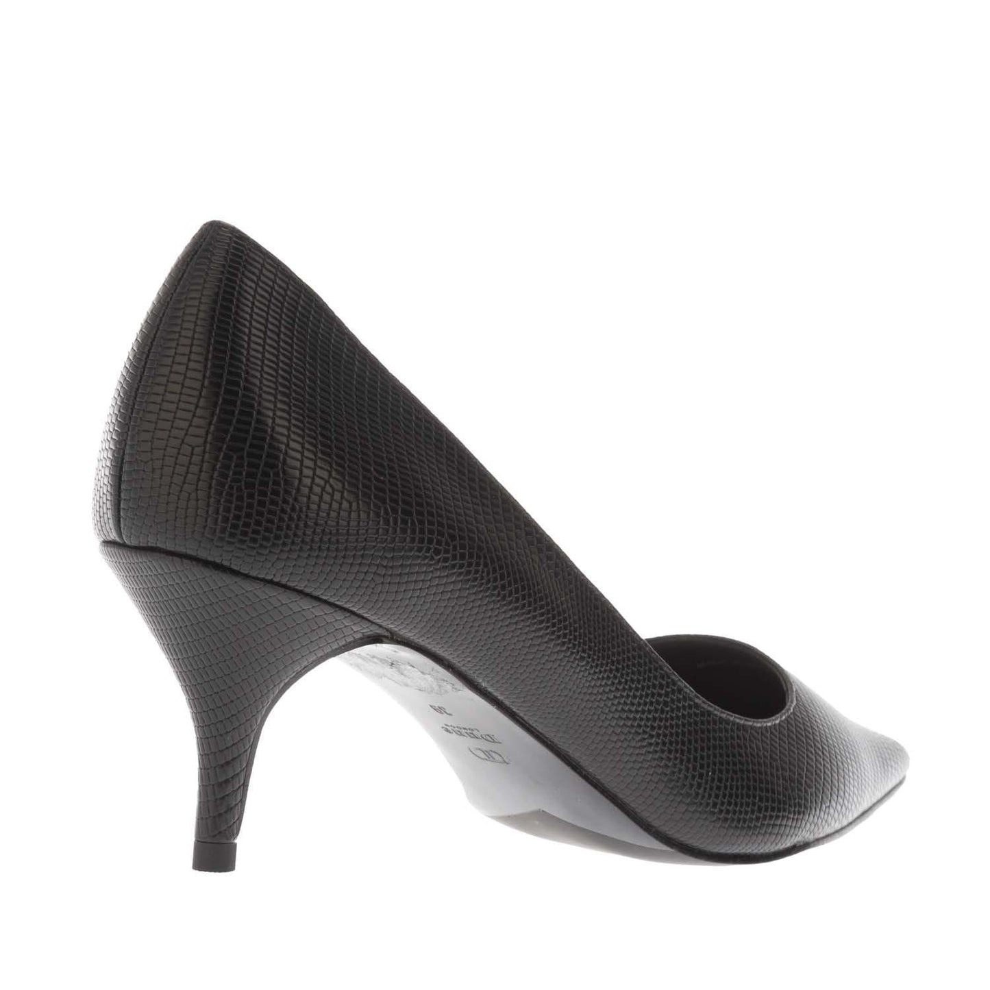 Black - Back - Dune London Womens-Ladies Attire Patent Court Shoes