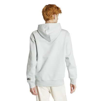 Silver - Back - Adidas Mens Graphic Hoodie