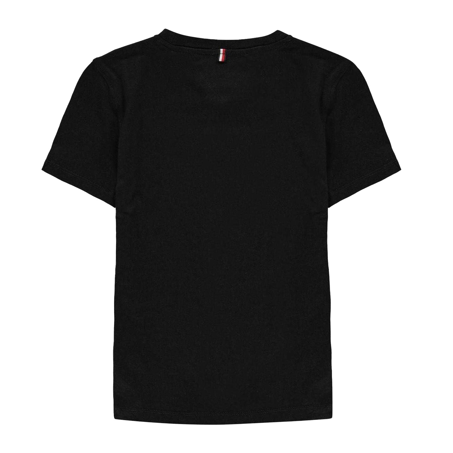 Black - Back - Tommy Hilfiger Childrens-Kids Original Embroidered Logo T-Shirt