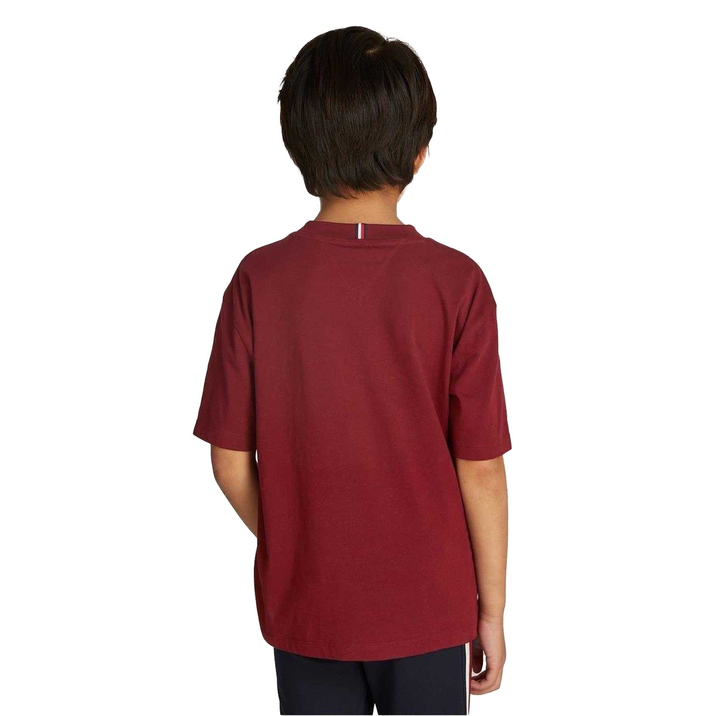 Rouge Red - Back - Tommy Hilfiger Childrens-Kids Original Embroidered Logo T-Shirt