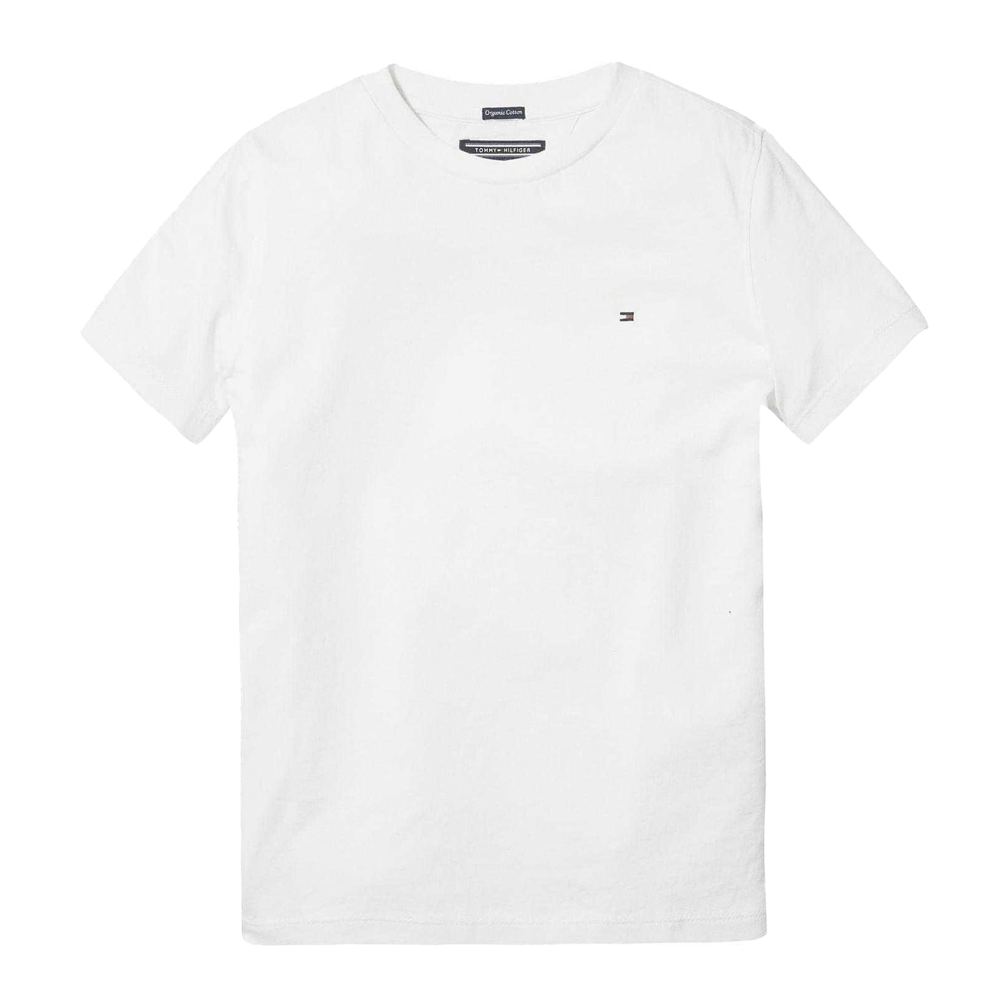 White - Front - Tommy Hilfiger Childrens-Kids Original Embroidered Logo T-Shirt