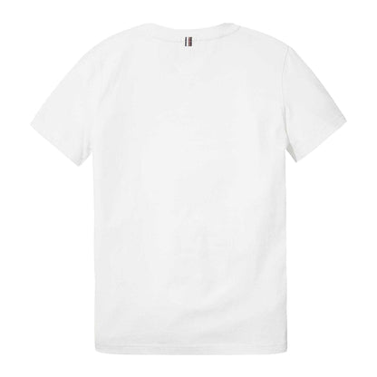 White - Back - Tommy Hilfiger Childrens-Kids Original Embroidered Logo T-Shirt