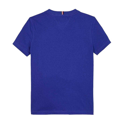 Dark Blue - Back - Tommy Hilfiger Childrens-Kids Original Embroidered Logo T-Shirt