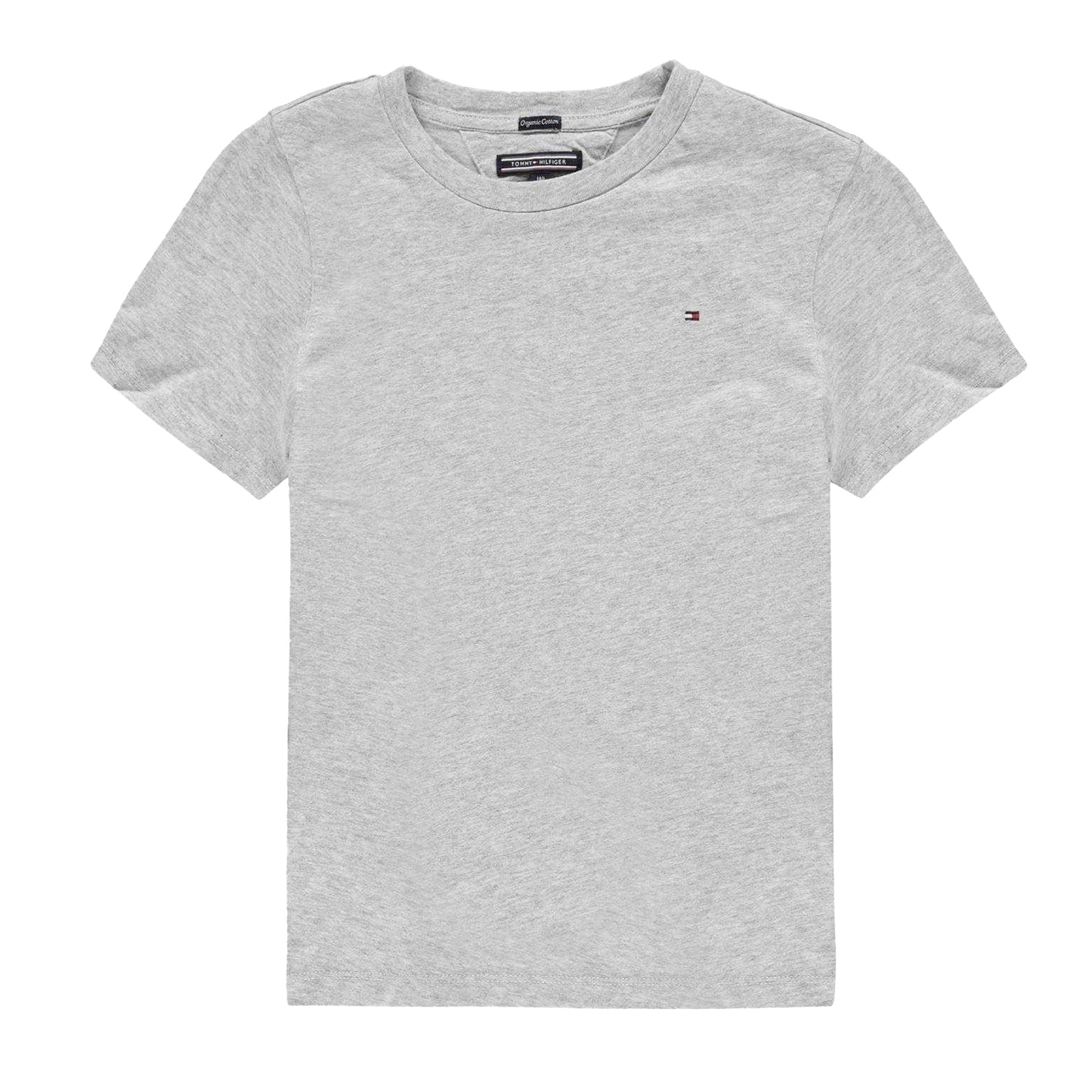 Grey - Front - Tommy Hilfiger Childrens-Kids Original Embroidered Logo T-Shirt