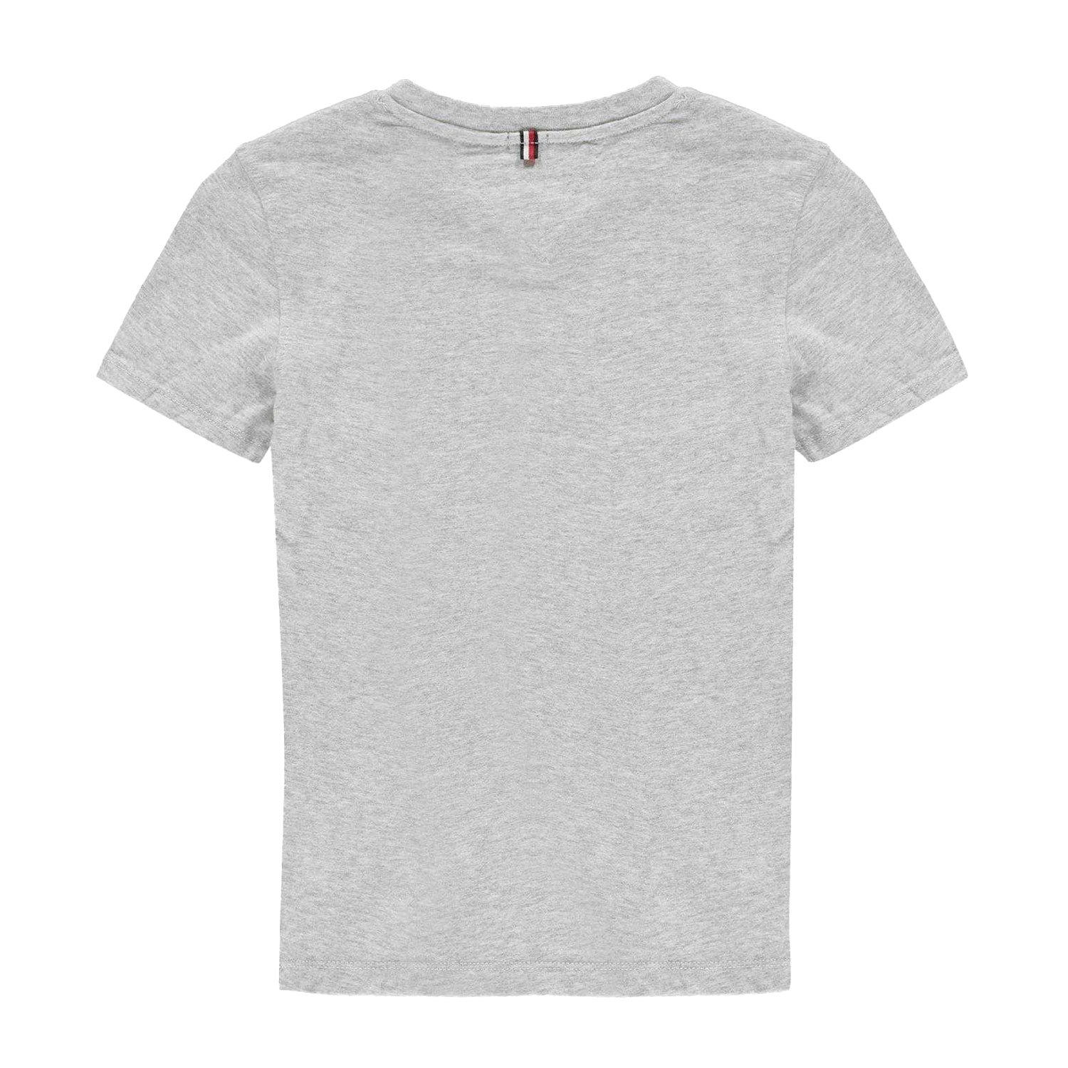 Grey - Back - Tommy Hilfiger Childrens-Kids Original Embroidered Logo T-Shirt