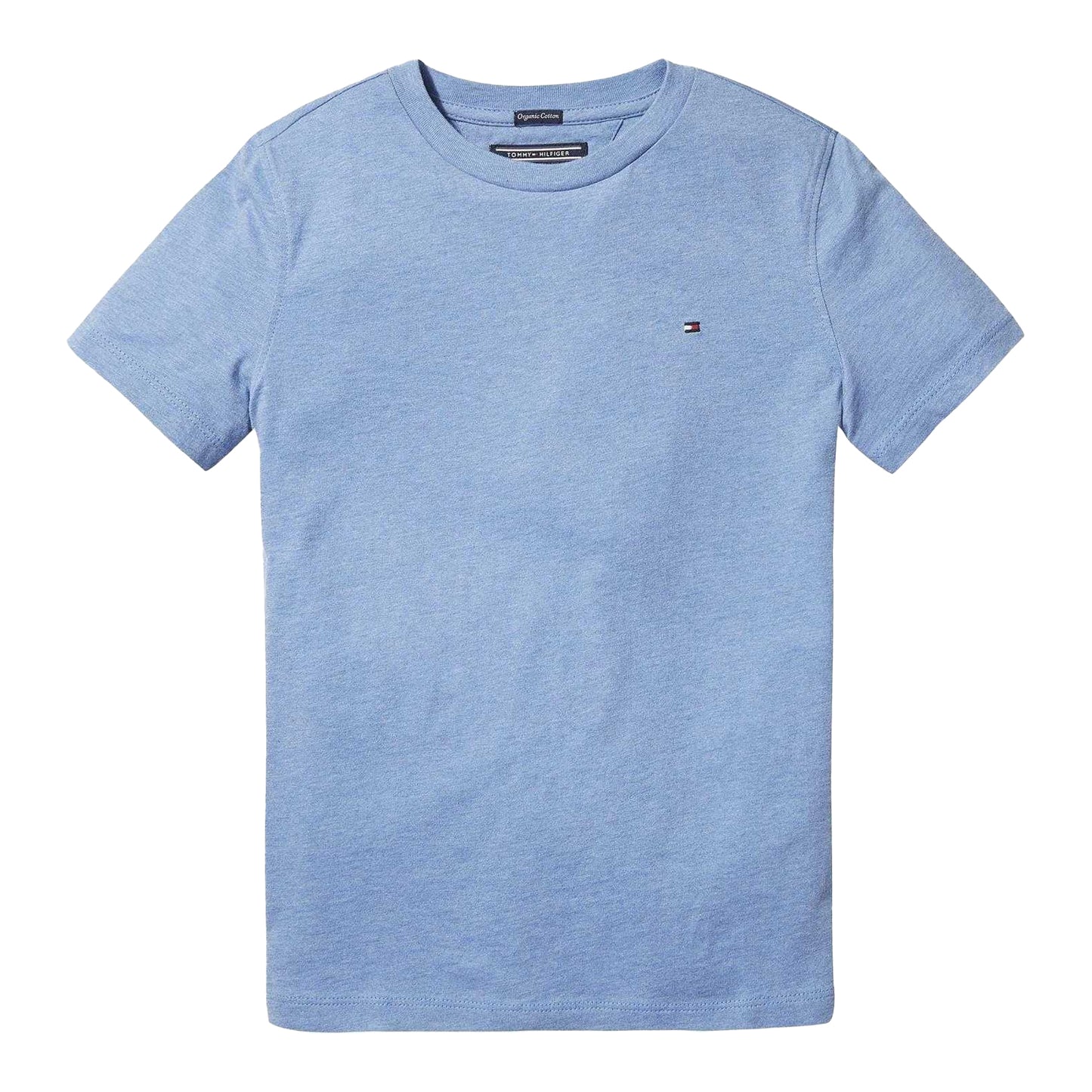 Light Blue - Front - Tommy Hilfiger Childrens-Kids Original Embroidered Logo T-Shirt