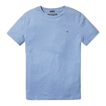 Light Blue - Front - Tommy Hilfiger Childrens-Kids Original Embroidered Logo T-Shirt