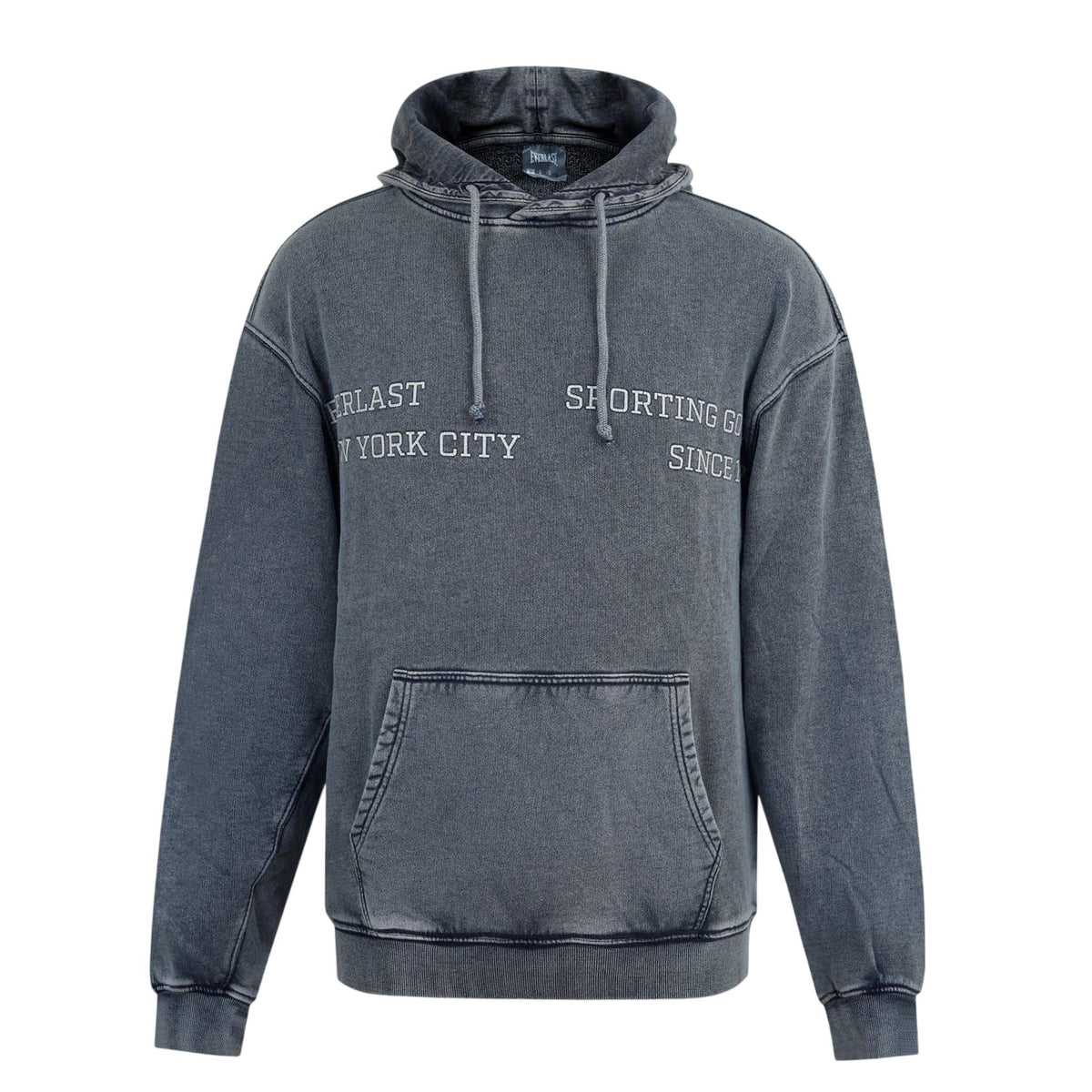 Washed Grey - Front - Everlast Mens NYC Arch Hoodie