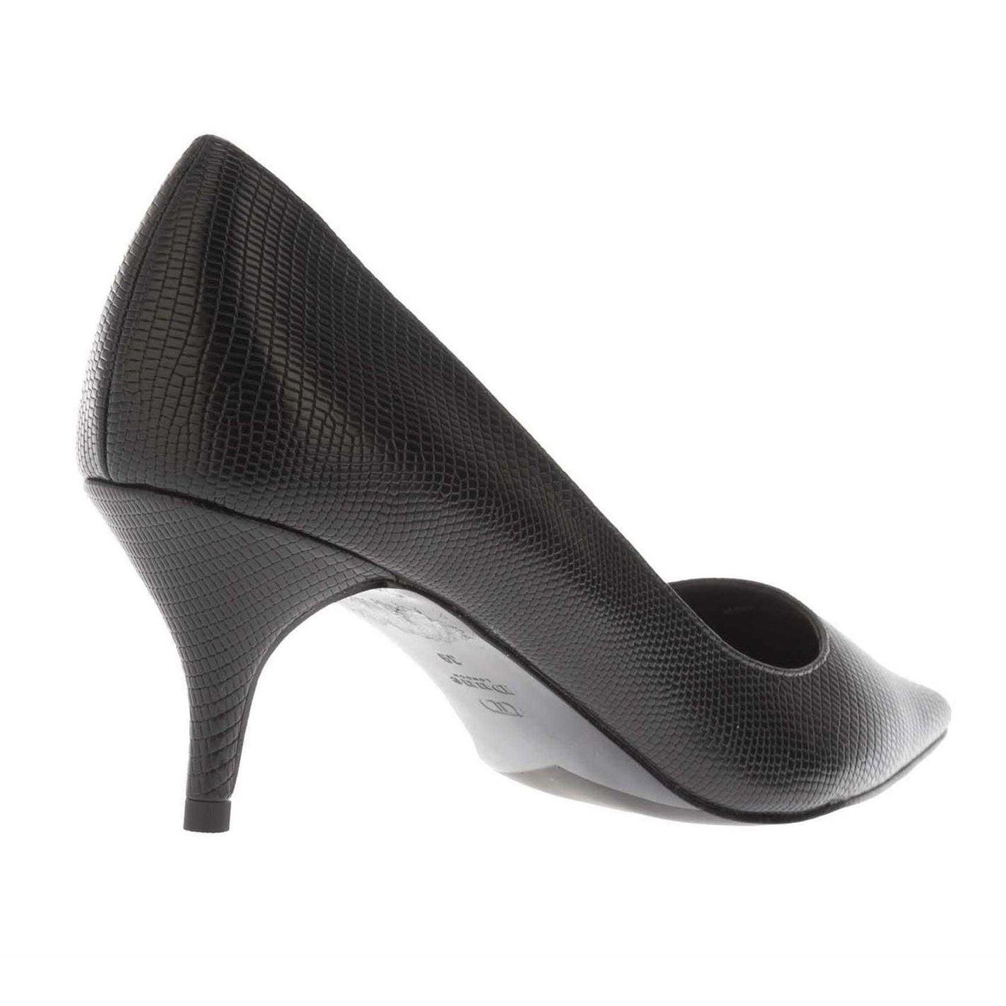 Black - Back - Dune London Womens-Ladies Patent Leather Court Shoes